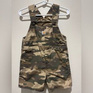 Carhartt Kids Canvas Printed Camo Shortalls, 24 Months